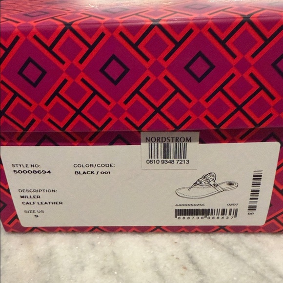 Tory Burch Black Miller Calf Leather Women's Sandals - Picture 2 of 9